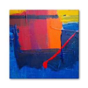 Kézzel festett absztrakt olajfestmény belső kerettel